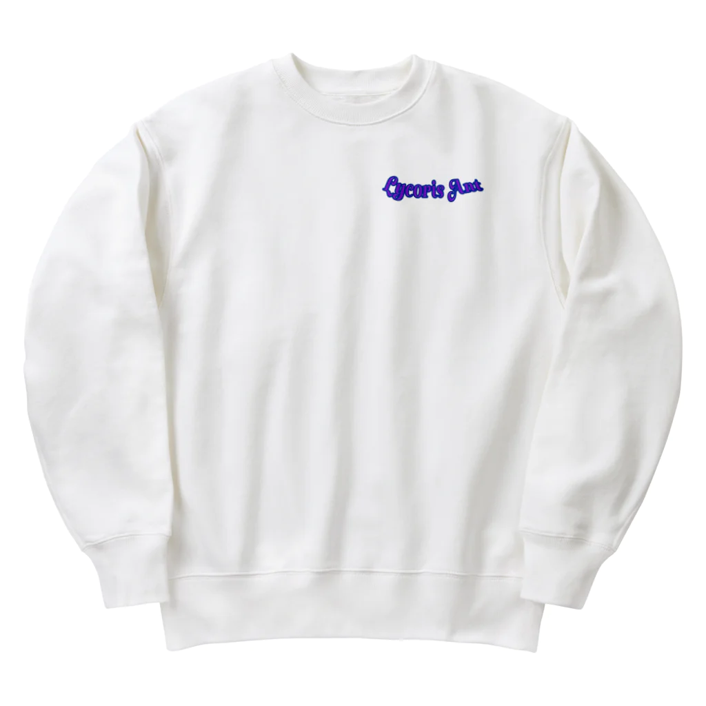 Lycoris Ant～リコリスアント～のLycorisAnt（リコリスアント）ロゴ（青） Heavyweight Crew Neck Sweatshirt