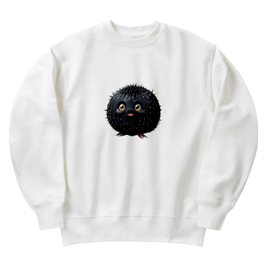 AI妖怪大図鑑のウニ妖怪　バッフン Heavyweight Crew Neck Sweatshirt