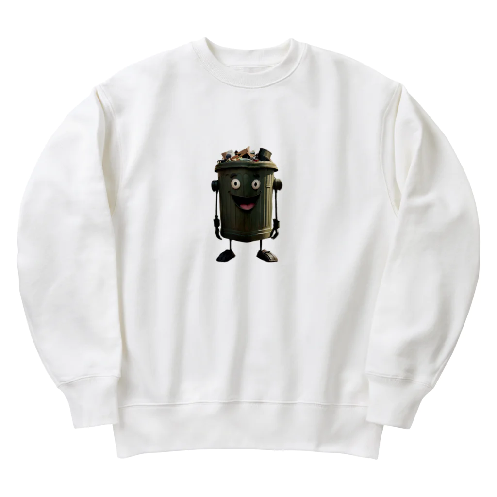 AI妖怪大図鑑のゴミ箱妖怪　ダボさん Heavyweight Crew Neck Sweatshirt