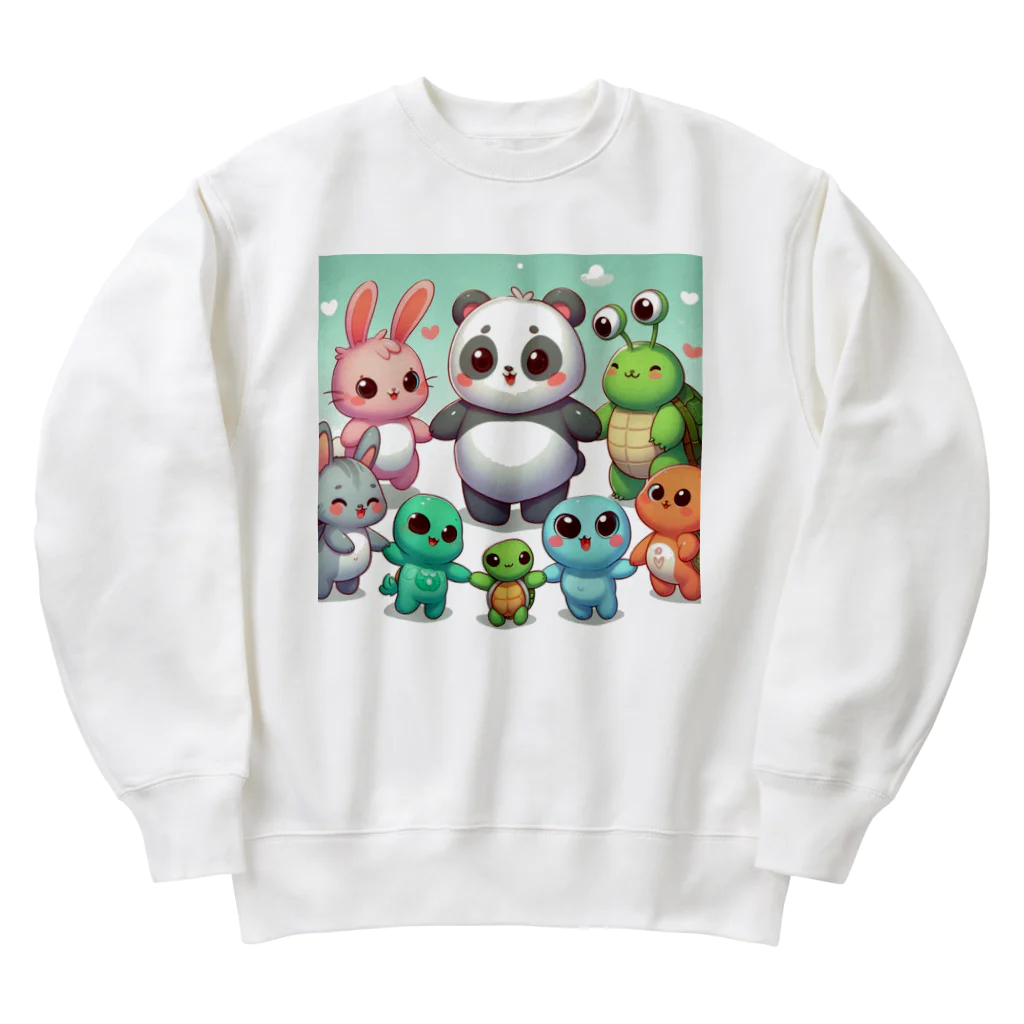 sohana92のかわいい動物たち Heavyweight Crew Neck Sweatshirt