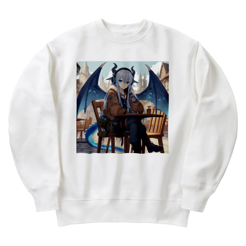 静寂工房の音の海のドラゴン（Sea Dragons） Heavyweight Crew Neck Sweatshirt