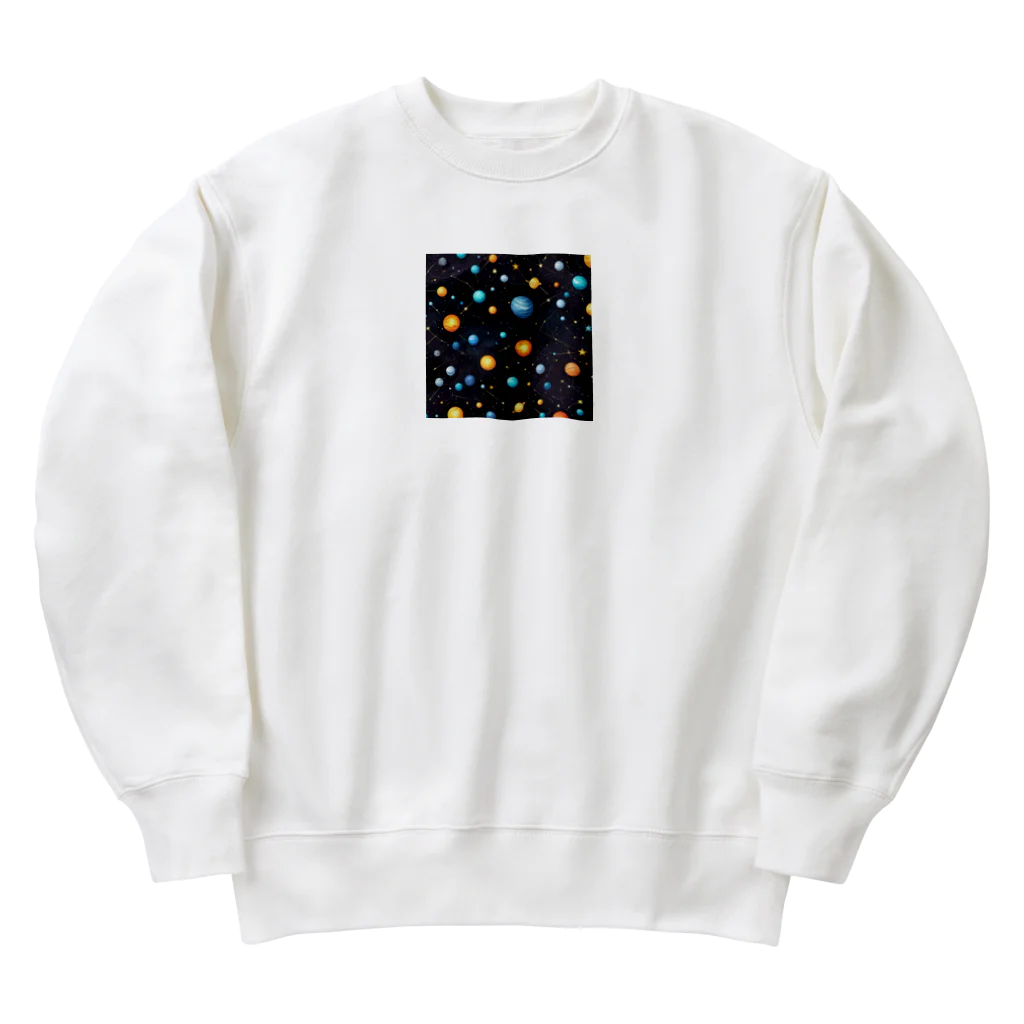 mibusenaの宇宙空間デザイン Heavyweight Crew Neck Sweatshirt