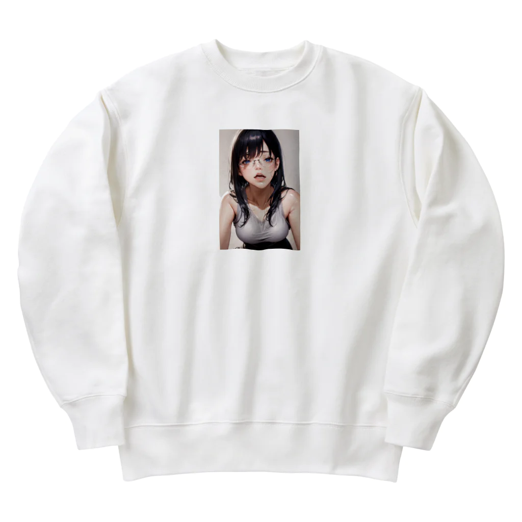 美少女学院の黒髪美少女　美鈴ちゃん２ Heavyweight Crew Neck Sweatshirt