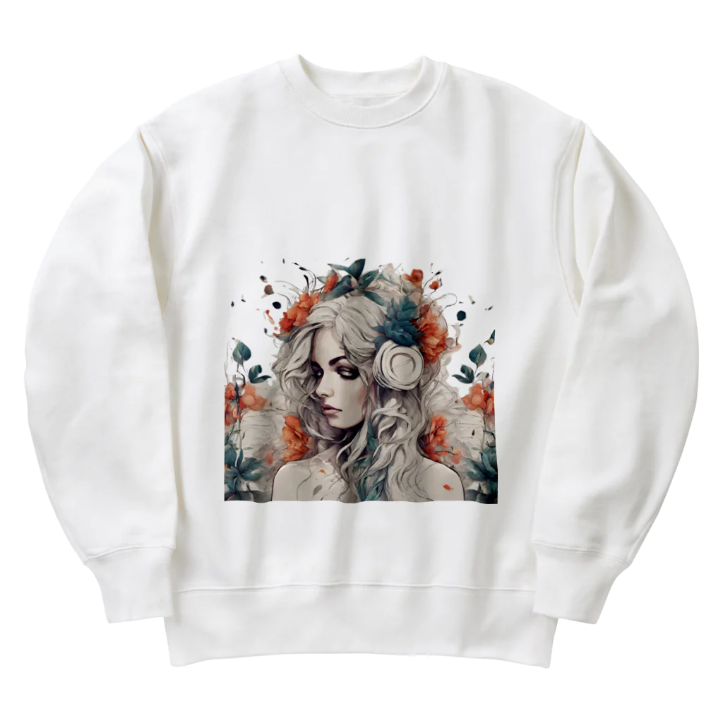 Unique Existenceのhorde of flowers Heavyweight Crew Neck Sweatshirt