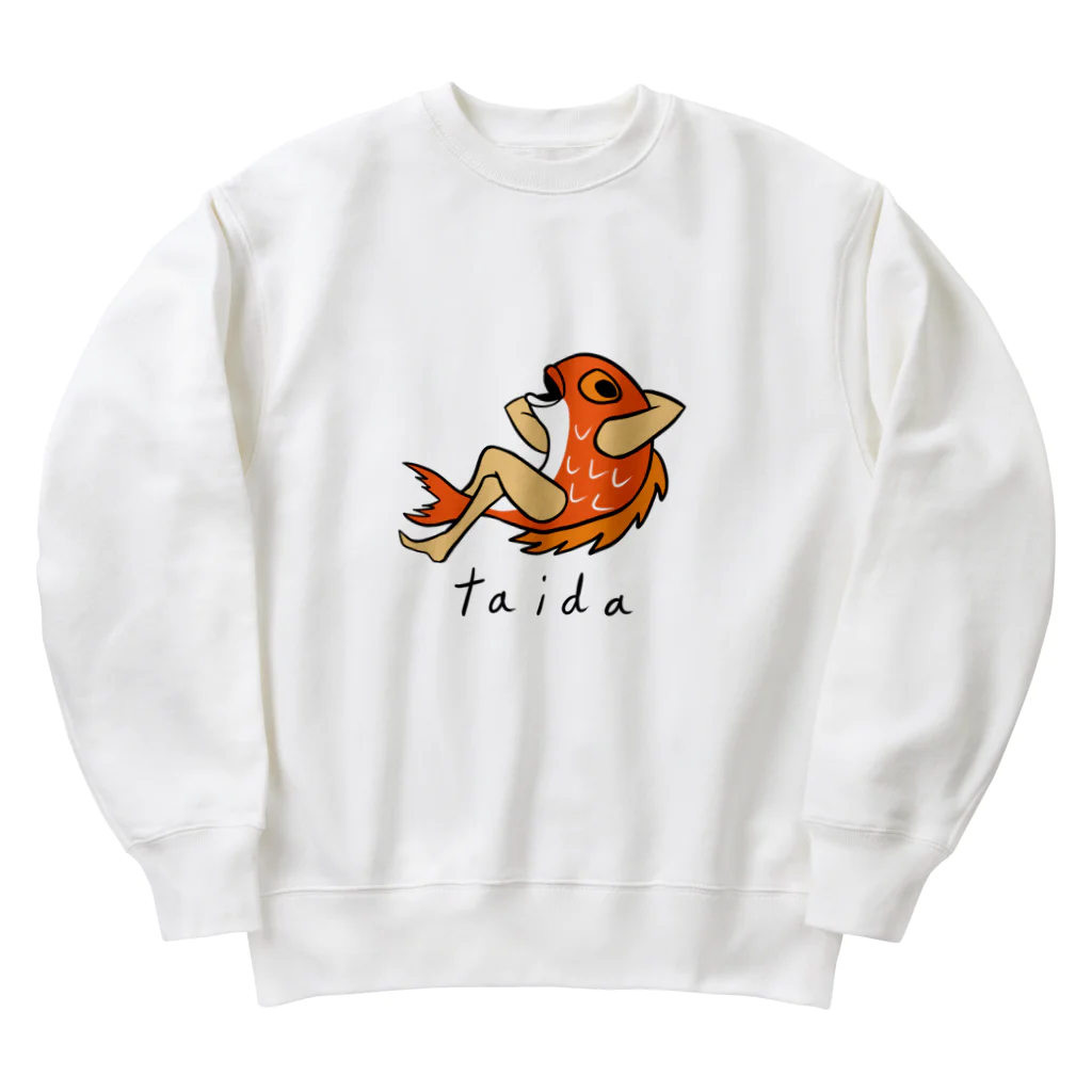 Rikaeruの怠惰な鯛だ Heavyweight Crew Neck Sweatshirt