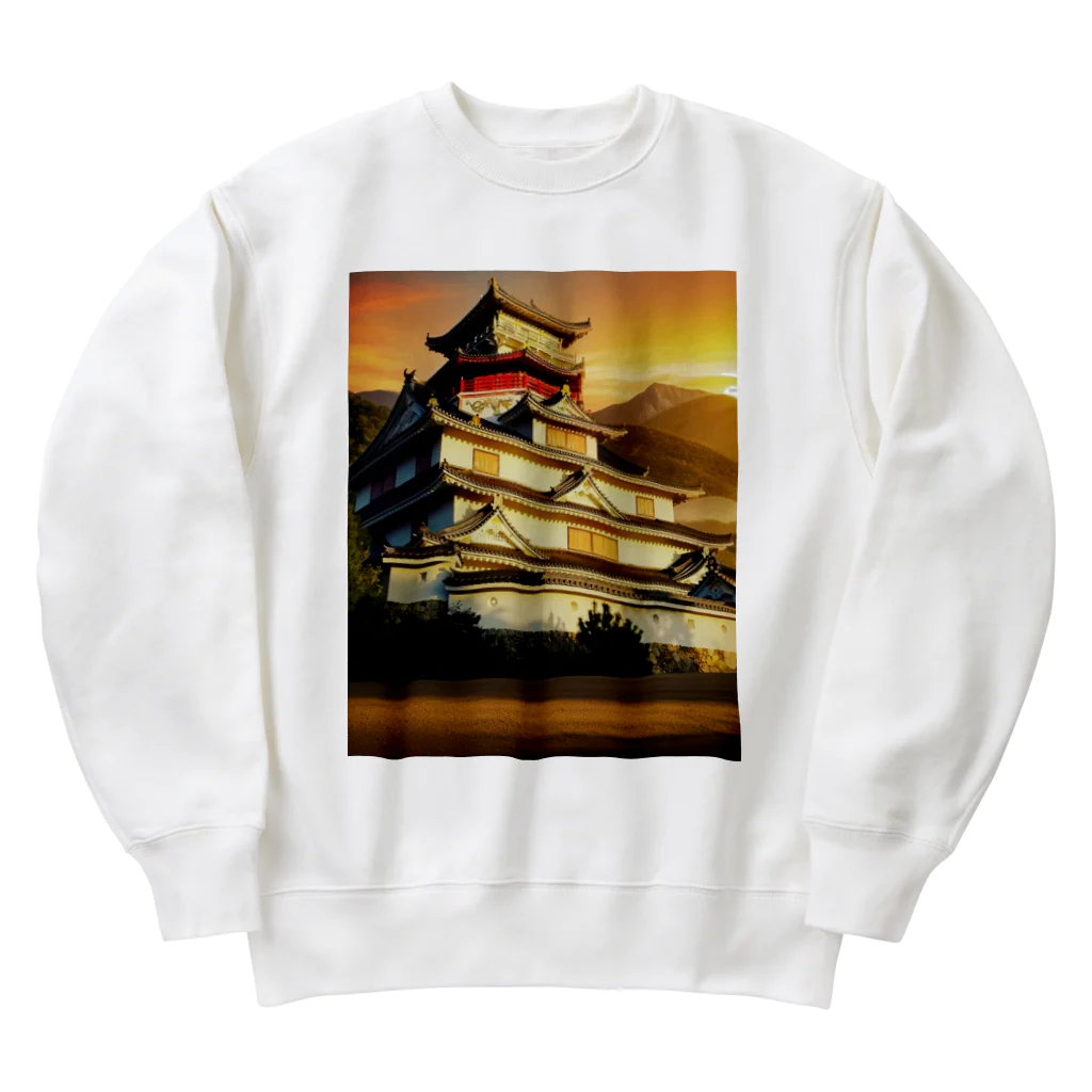 コマ頃今頃お年頃の安土城 Heavyweight Crew Neck Sweatshirt