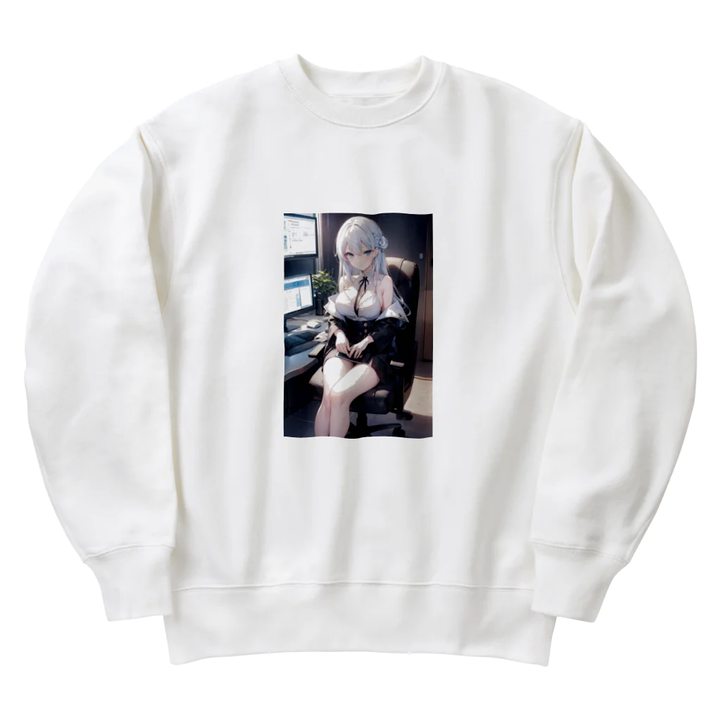 巫女スタぐらむの可愛い上司 Heavyweight Crew Neck Sweatshirt