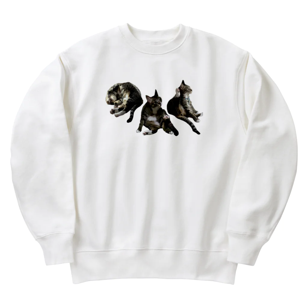 sisyの家ねこ悩殺3ポーズ Heavyweight Crew Neck Sweatshirt