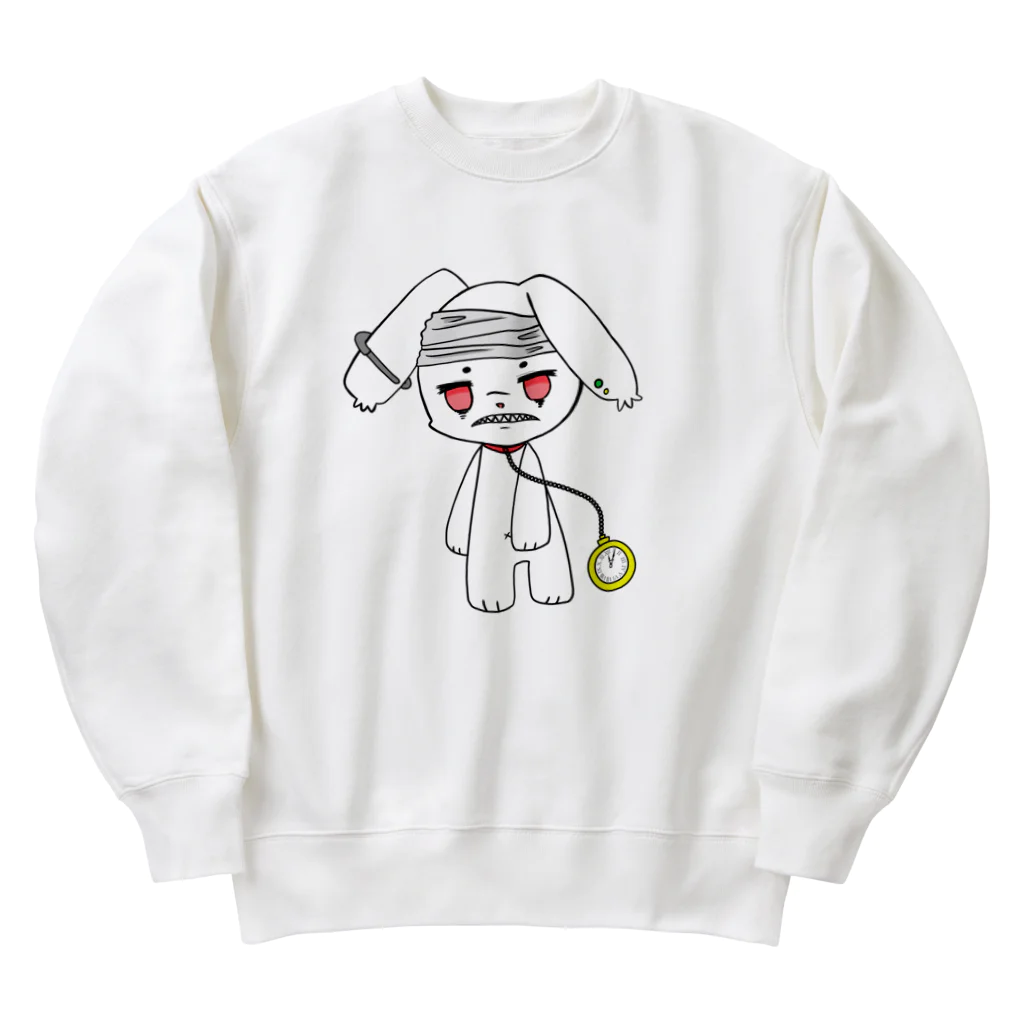 Chashireの白うさぎ Heavyweight Crew Neck Sweatshirt