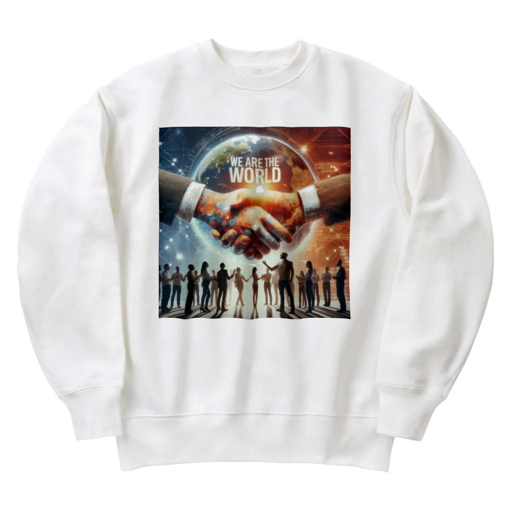 Qten369の愛は地球を救うα Heavyweight Crew Neck Sweatshirt