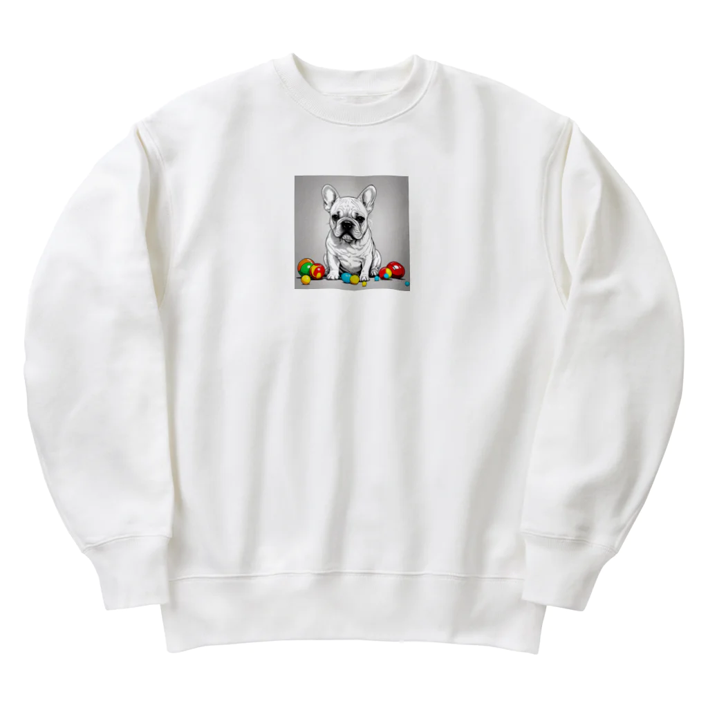 morisutoのいたずら好きなフレンチブルドッグ Heavyweight Crew Neck Sweatshirt