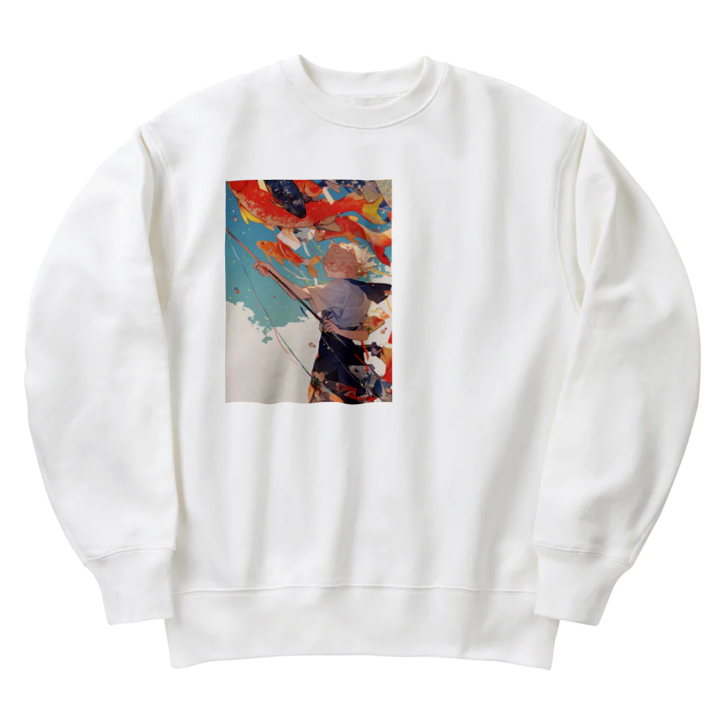 AQUAMETAVERSEの鯉のぼりを操る男の子　ラフルール　1859 Heavyweight Crew Neck Sweatshirt