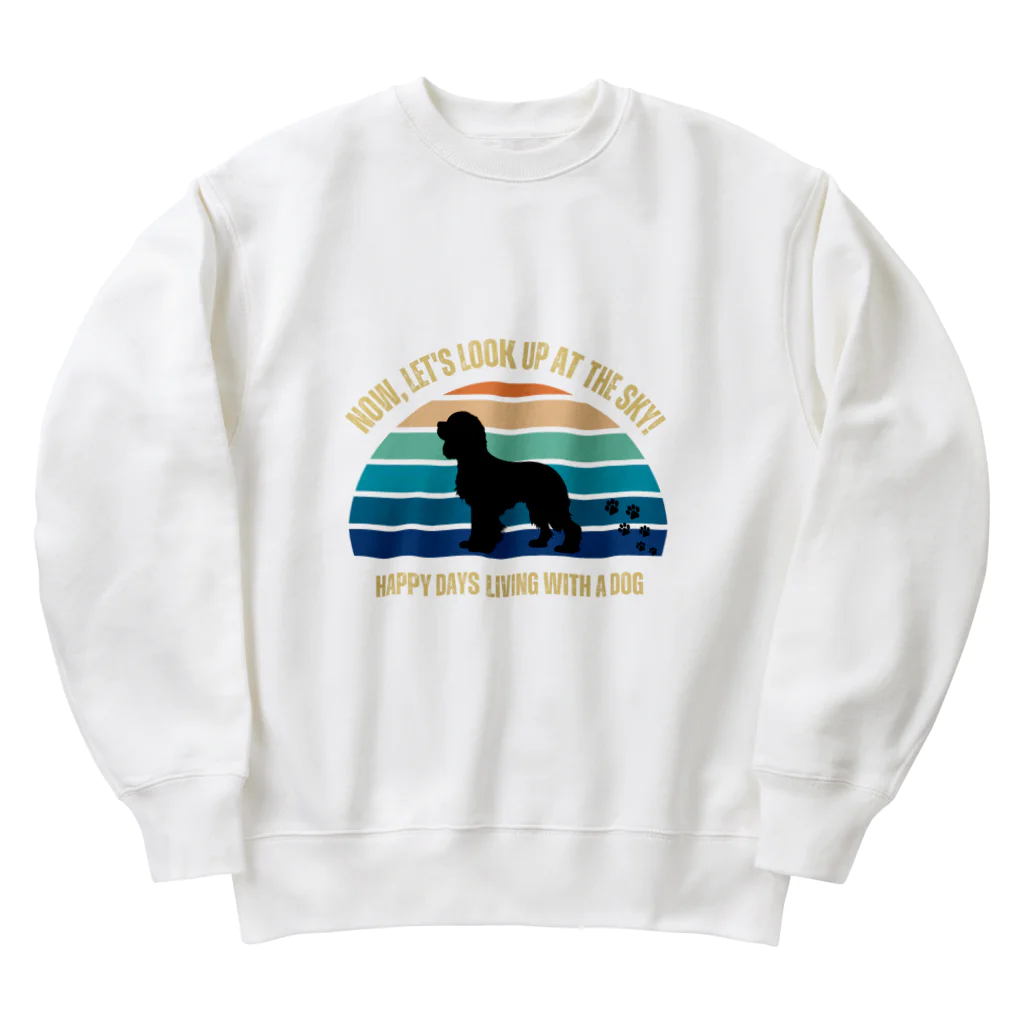 dreamy-designのわんちゃん　キャバリア Heavyweight Crew Neck Sweatshirt