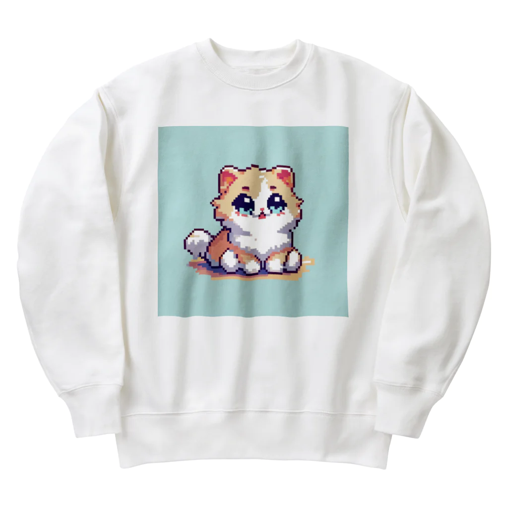 Pixel Craftのドット猫 Heavyweight Crew Neck Sweatshirt