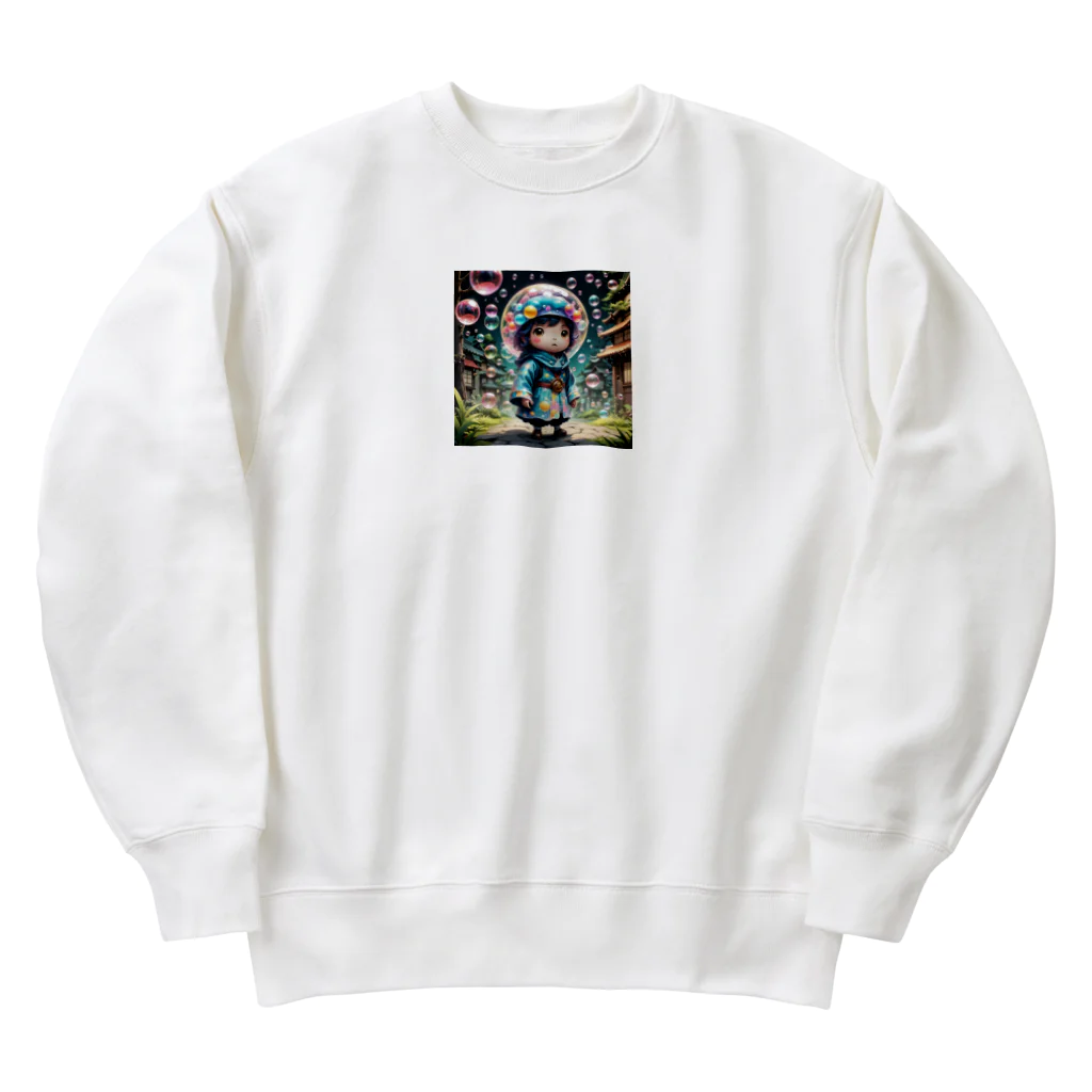 AI妖怪大図鑑のシャボン玉妖怪　パプル Heavyweight Crew Neck Sweatshirt