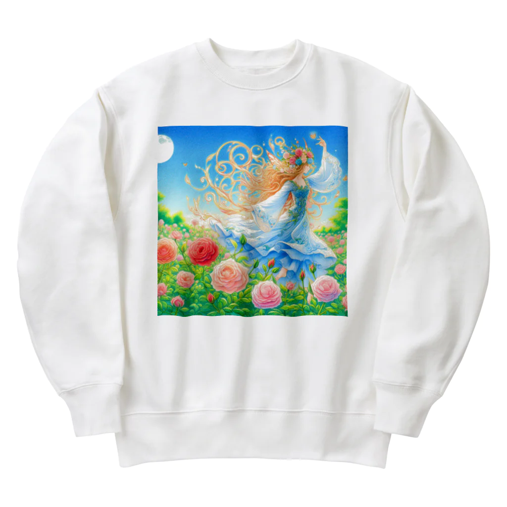 huwari-hanaakariのバラ Heavyweight Crew Neck Sweatshirt