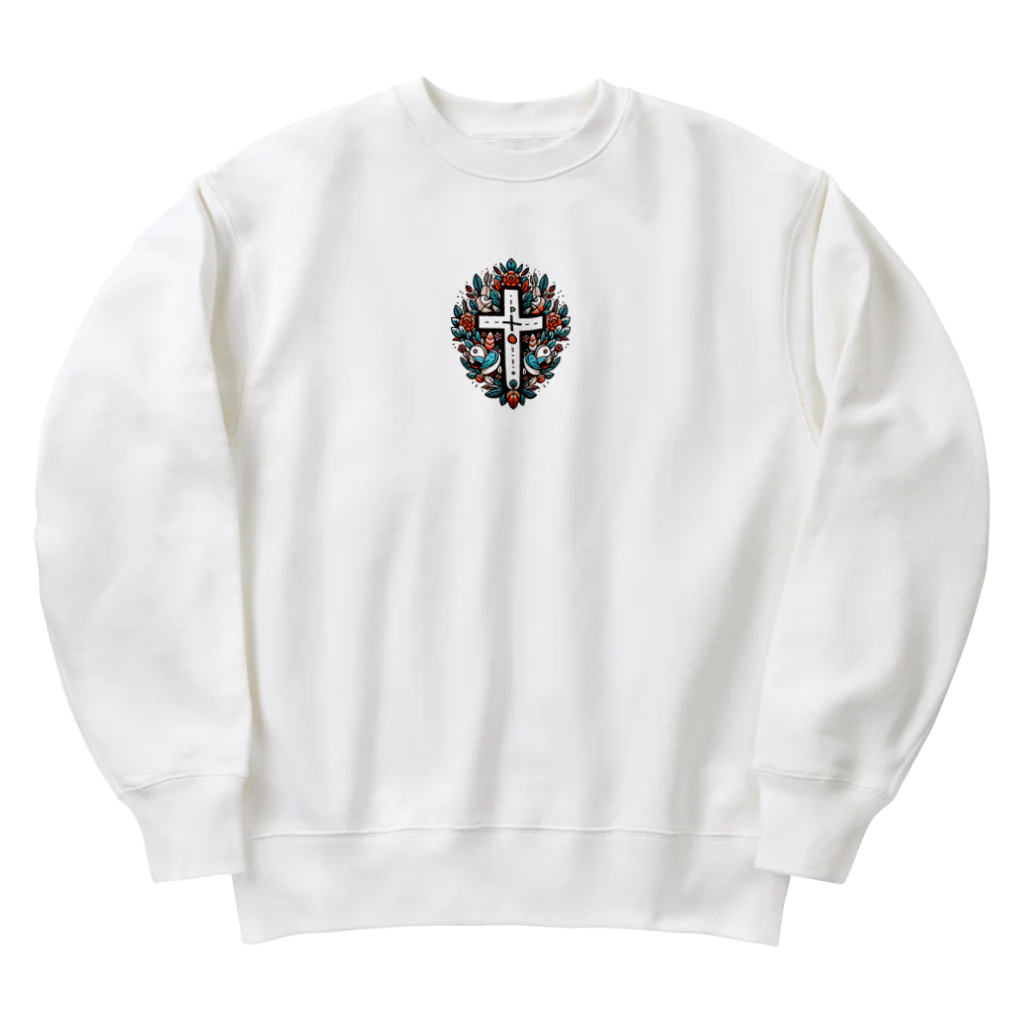 Prosperous Peony 6のPP9十字架 Heavyweight Crew Neck Sweatshirt