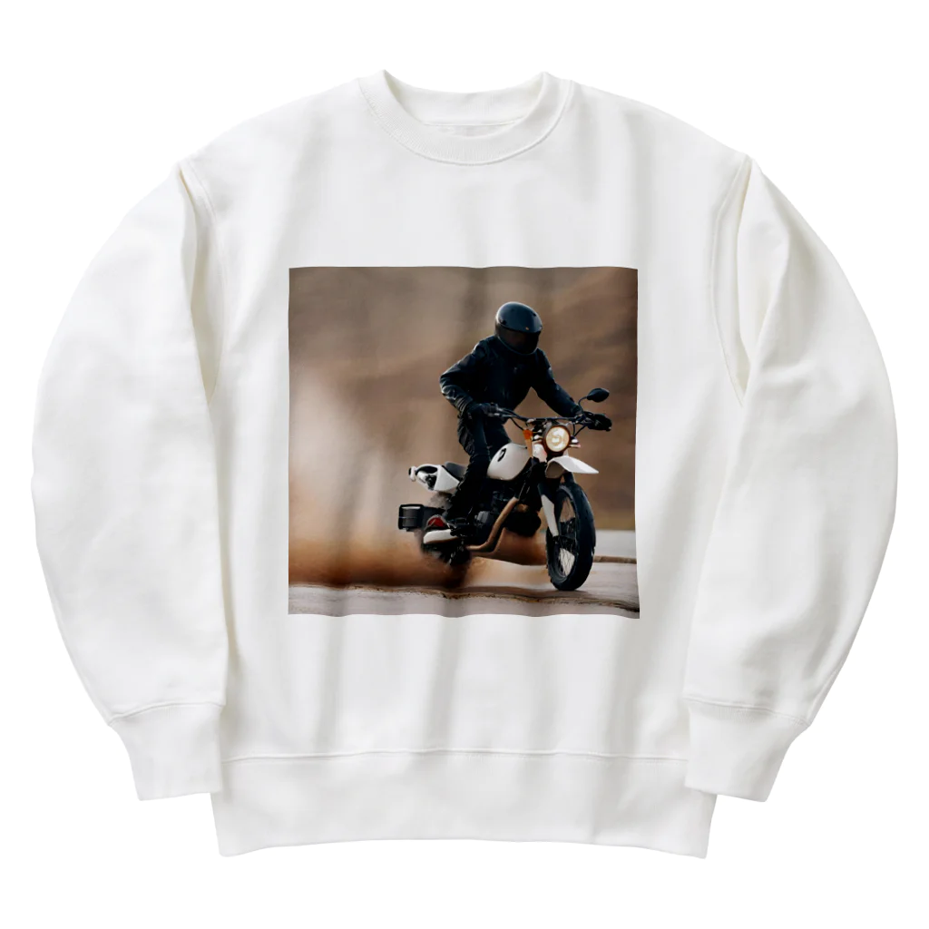 the blue seasonの要素を駆け抜ける轟音: ライダーの冒険 Heavyweight Crew Neck Sweatshirt