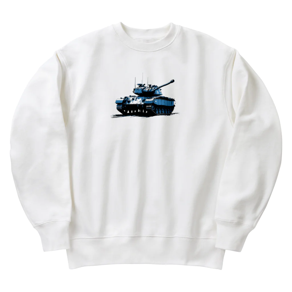 mochikun7の戦車イラスト01 Heavyweight Crew Neck Sweatshirt