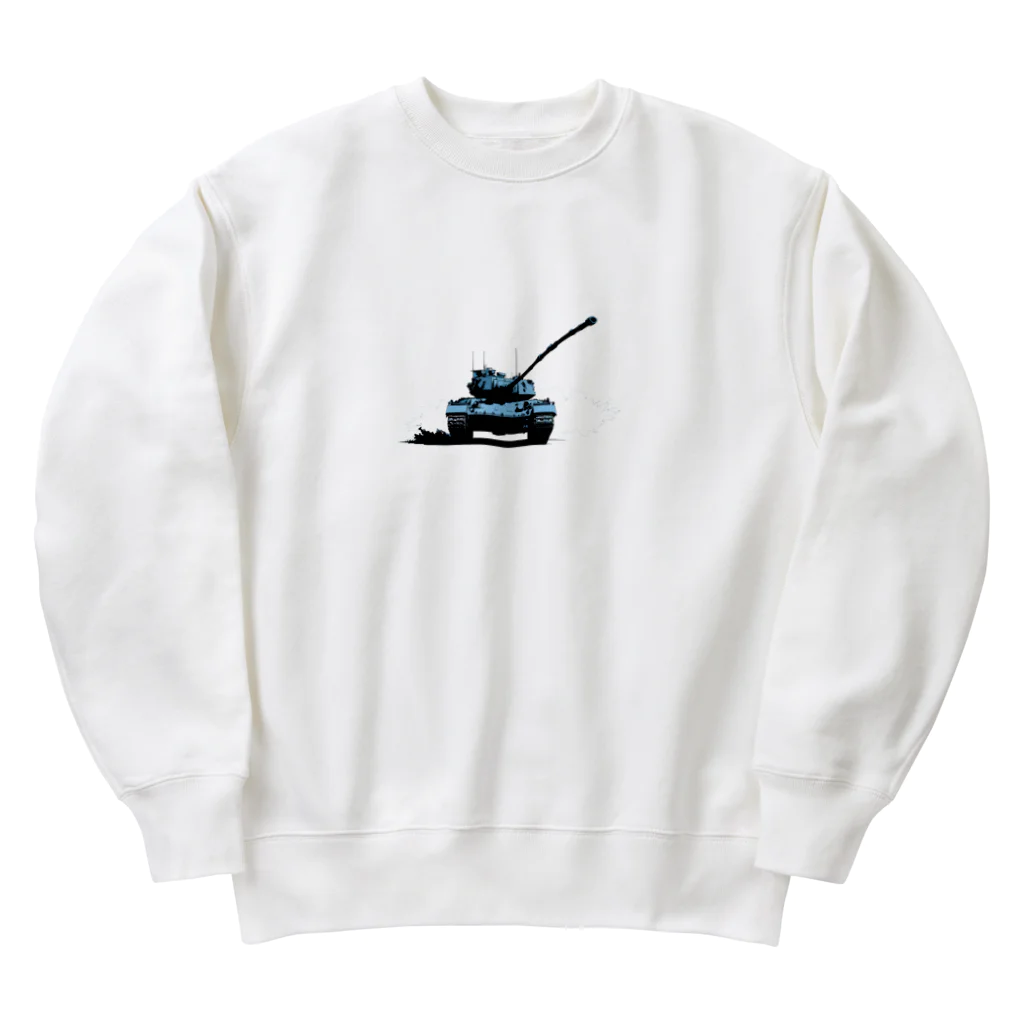 mochikun7の戦車イラスト02 Heavyweight Crew Neck Sweatshirt