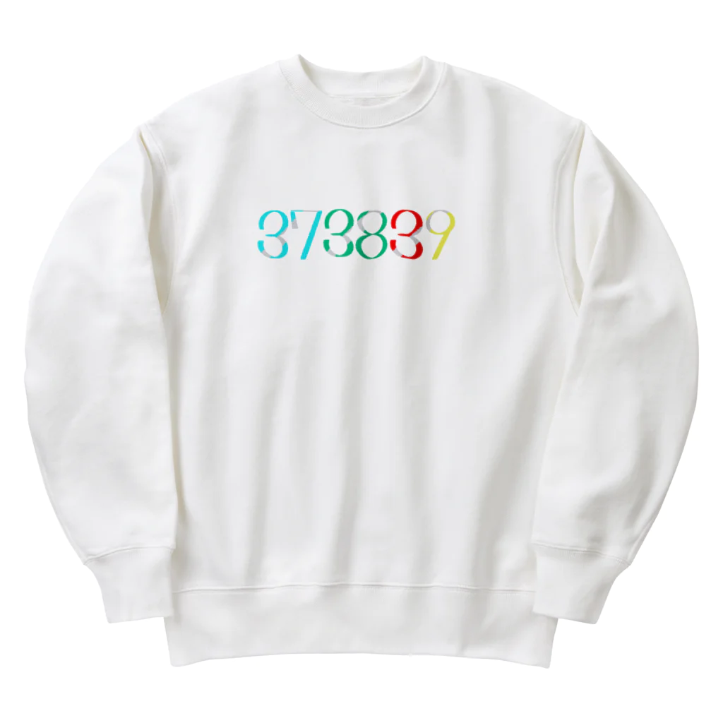 さやえんどう🫛の数字グッズ　(373839yoko) Heavyweight Crew Neck Sweatshirt