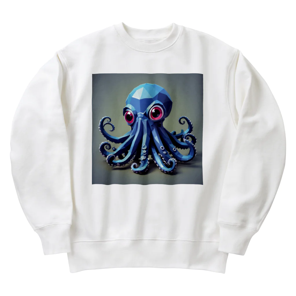 asuto_20のローポリ風タコ Heavyweight Crew Neck Sweatshirt