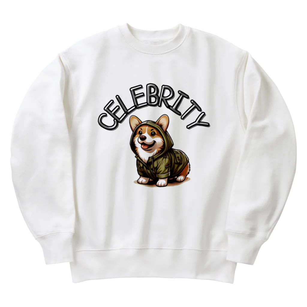 Celebrity Dogs〜セレブリティな犬たち〜のセレブリティ犬　〜コーギー〜 Heavyweight Crew Neck Sweatshirt