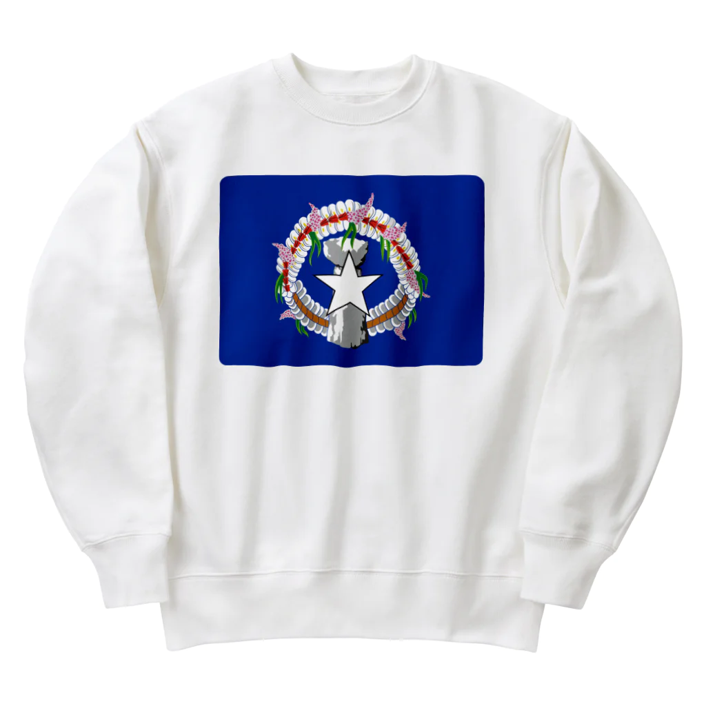 お絵かき屋さんの北マリアナ諸島の旗 Heavyweight Crew Neck Sweatshirt