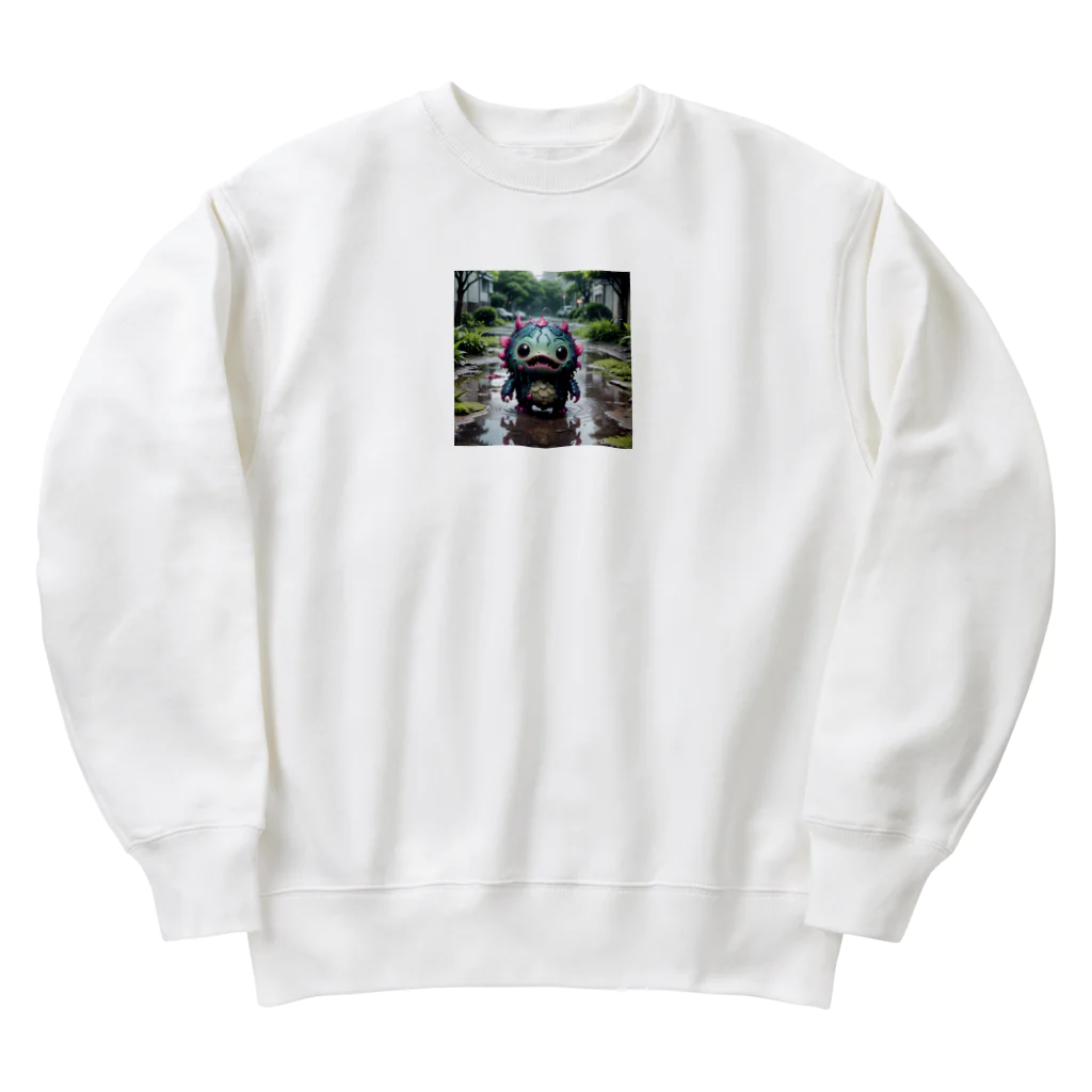 AI妖怪大図鑑の水たまり妖怪　ちゃぷらん Heavyweight Crew Neck Sweatshirt