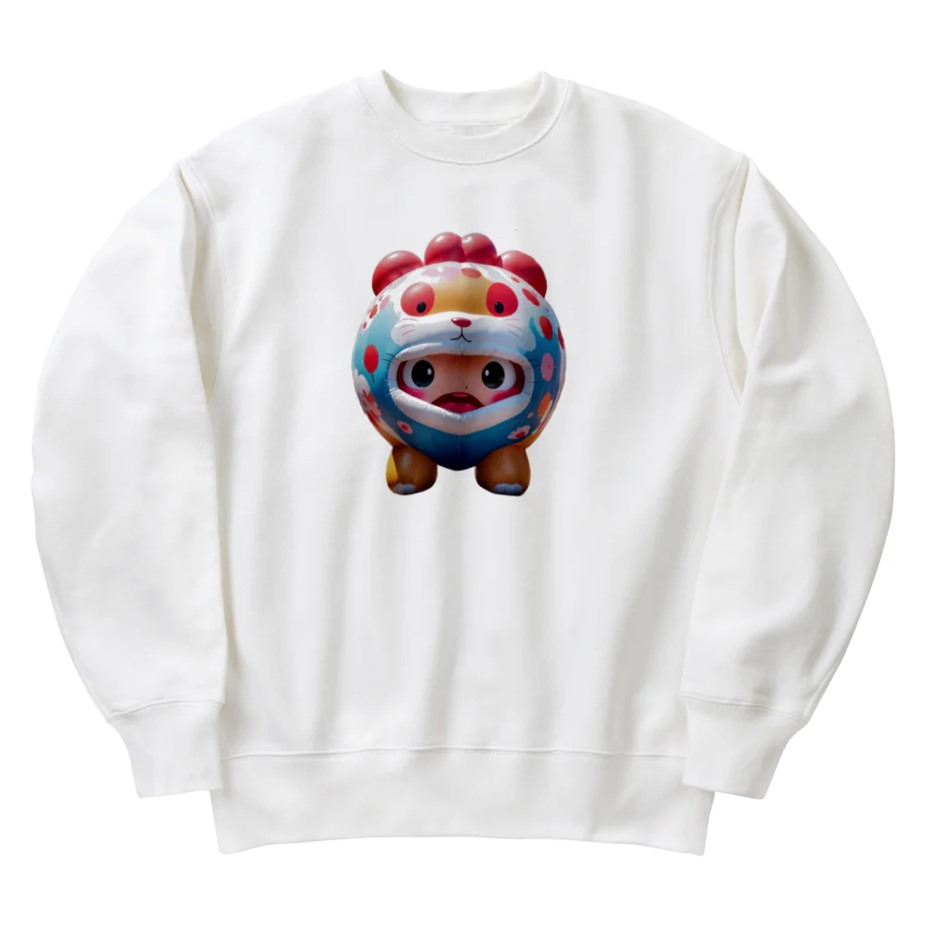 AI妖怪大図鑑のふわふわドーム妖怪　#とらぽん Heavyweight Crew Neck Sweatshirt