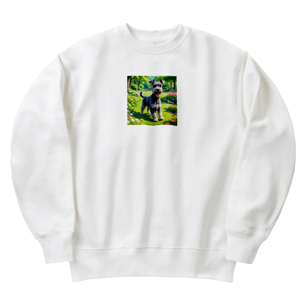 Keeiiのお散歩×ミニチュアシュナウザー Heavyweight Crew Neck Sweatshirt