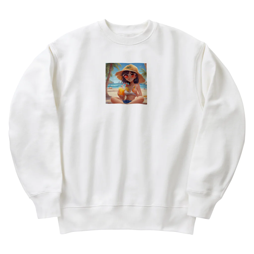 Chama's shopのビーチガール Heavyweight Crew Neck Sweatshirt