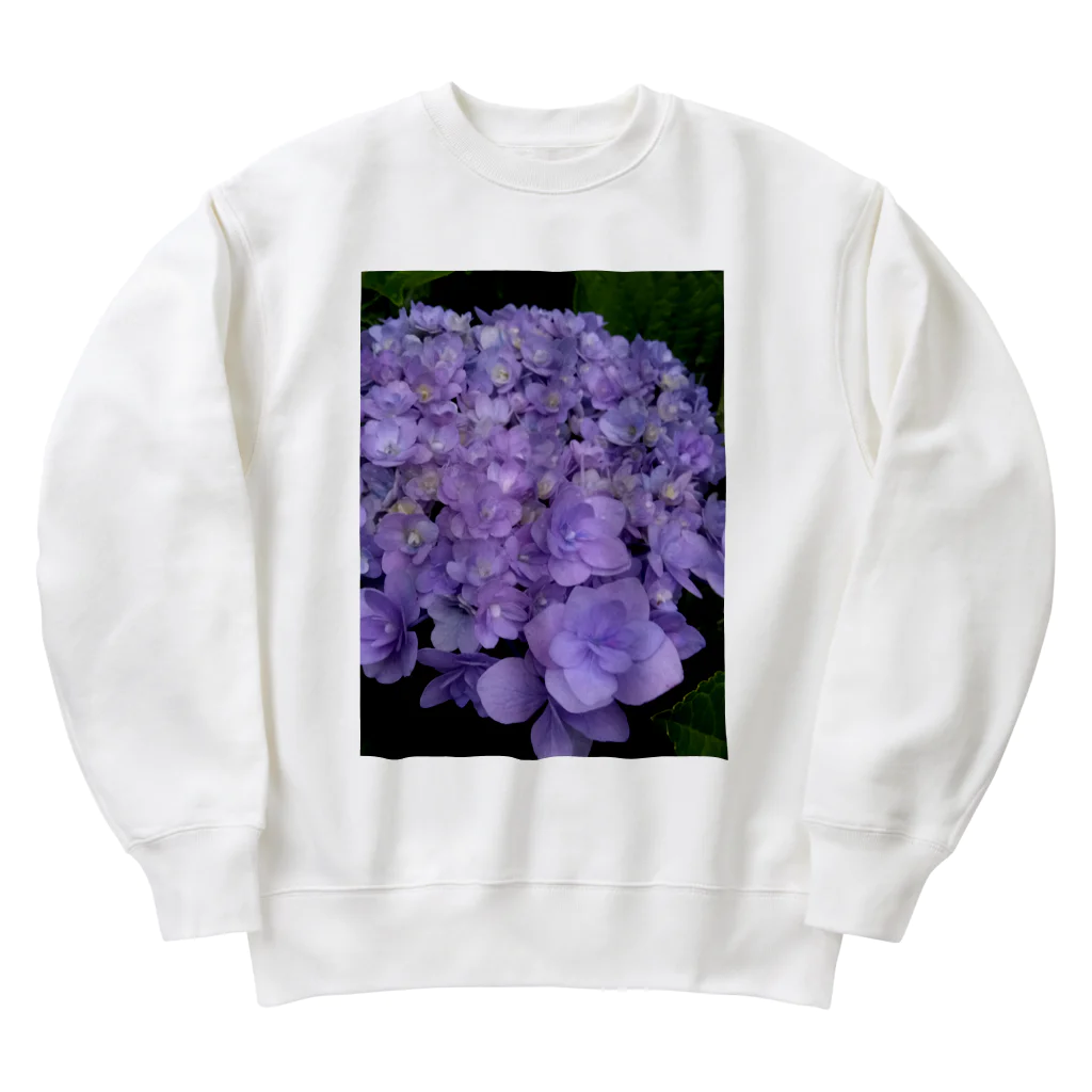 yurisacinの紫陽花（紫） Heavyweight Crew Neck Sweatshirt