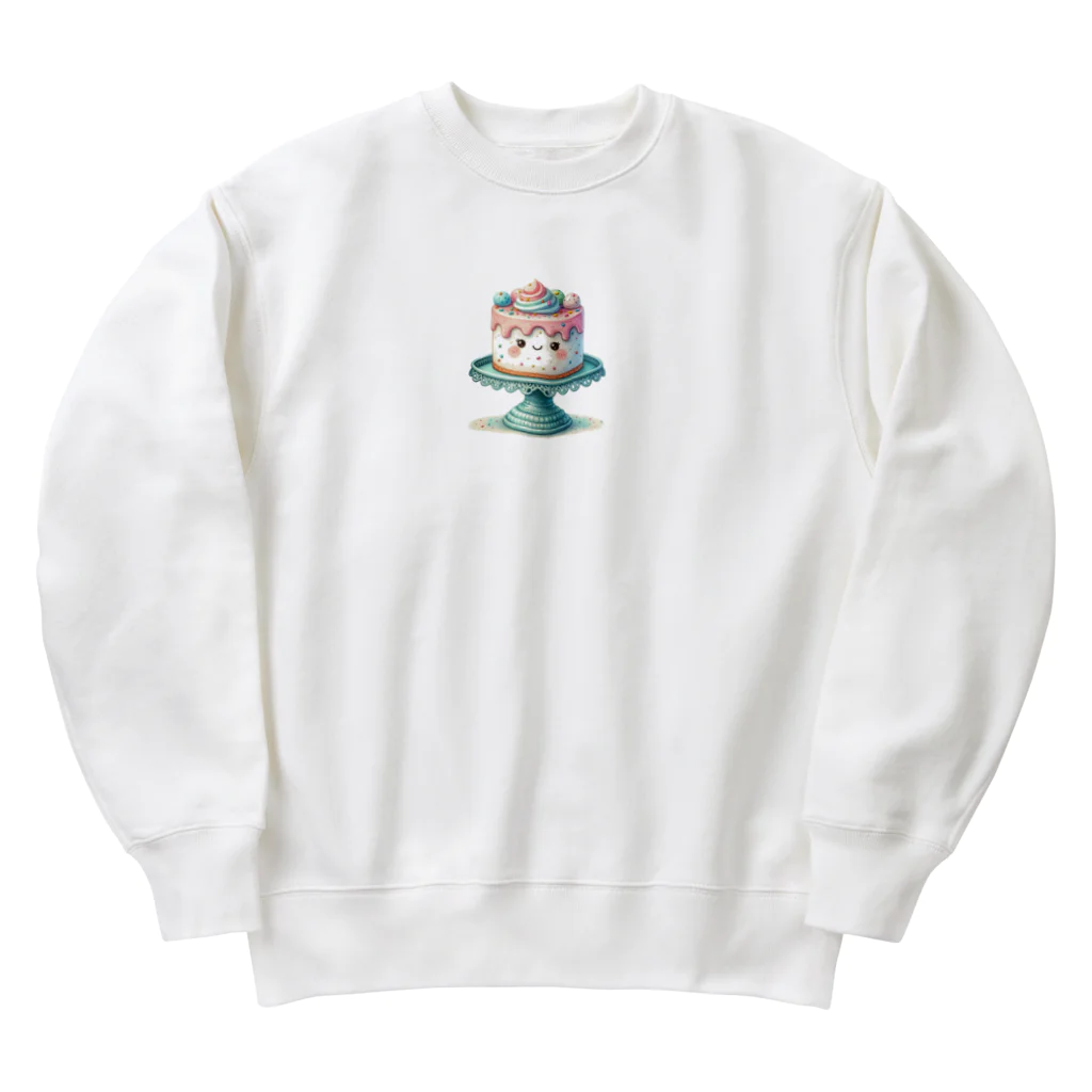 カノンとアヤネの可愛いケーキちゃん Heavyweight Crew Neck Sweatshirt