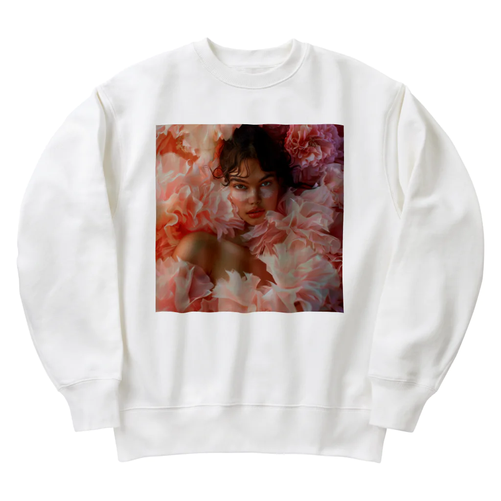 AQUAMETAVERSEのフェイスアート　Tomoe bb 2712 Heavyweight Crew Neck Sweatshirt