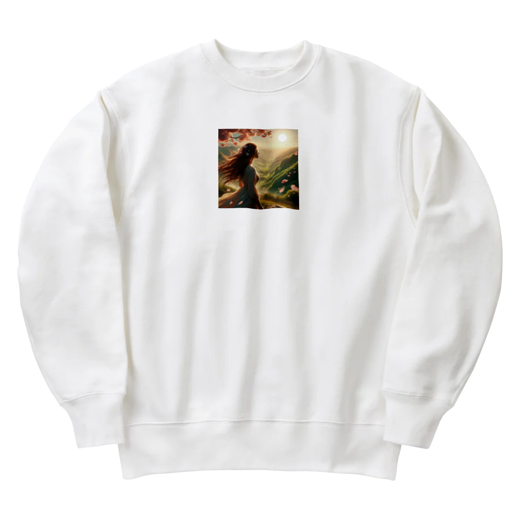 SWQAの春風に吹かれる女王 Heavyweight Crew Neck Sweatshirt