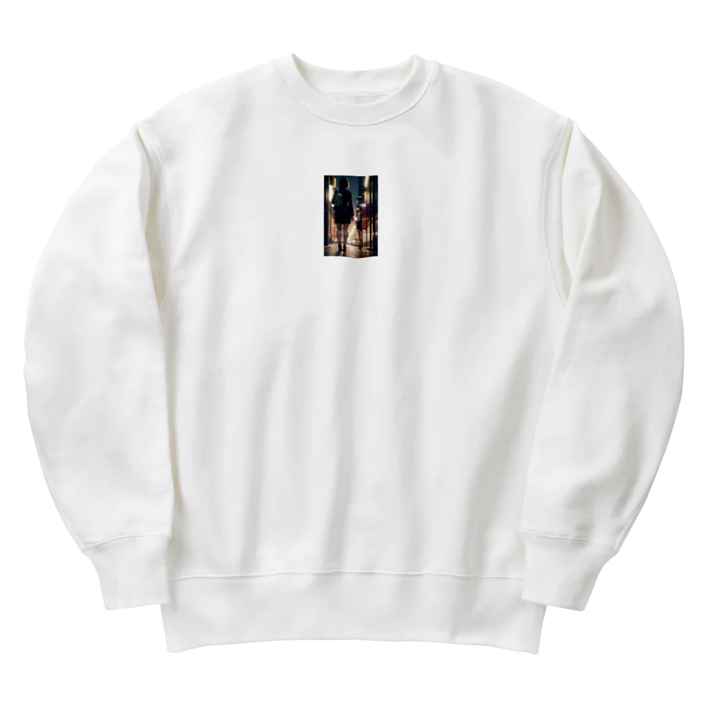 yab-AIの街の静寂 (Nocturnal Solitude) Heavyweight Crew Neck Sweatshirt