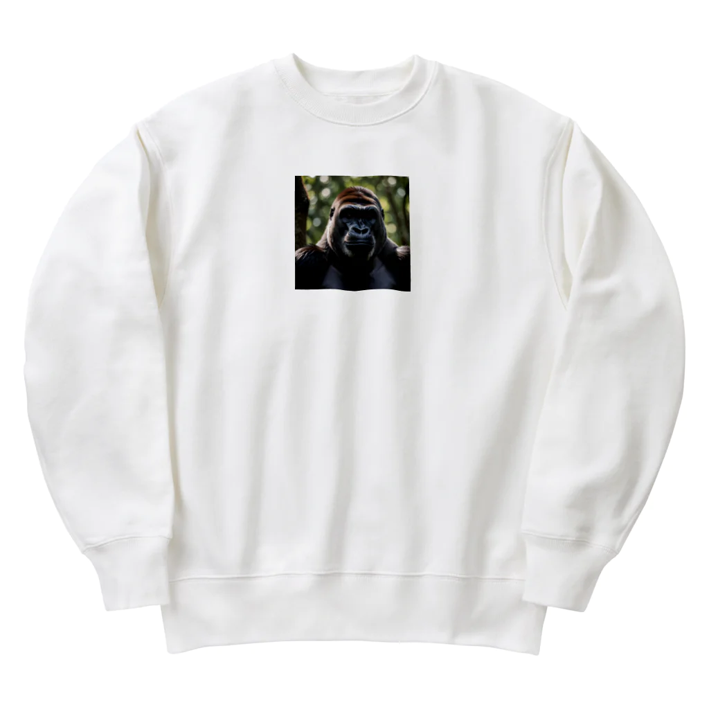 animalzの力強くどんと構えるゴリラ Heavyweight Crew Neck Sweatshirt