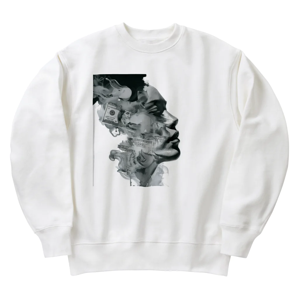 Lycoris Ant～リコリスアント～のアート「女性の横顔」 Heavyweight Crew Neck Sweatshirt