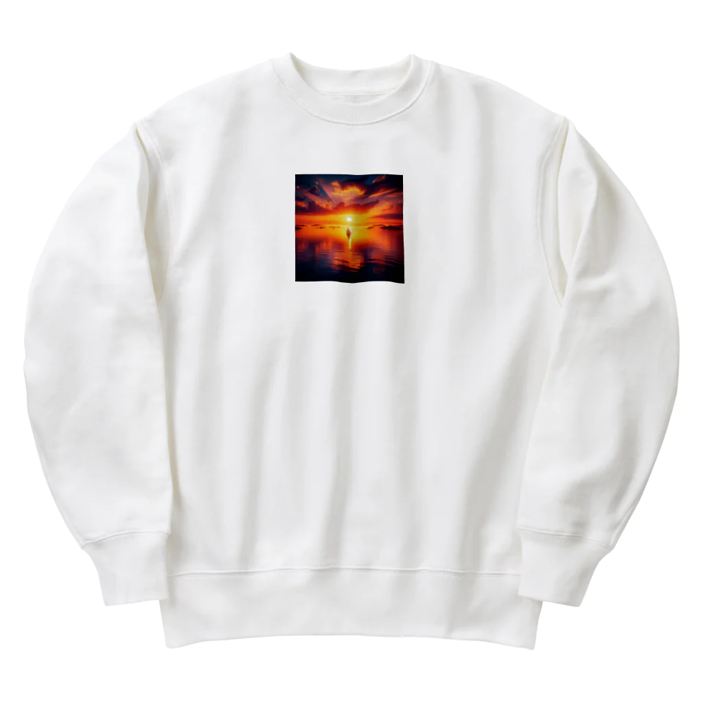 GDWEEDの 夕焼け 景色  Heavyweight Crew Neck Sweatshirt