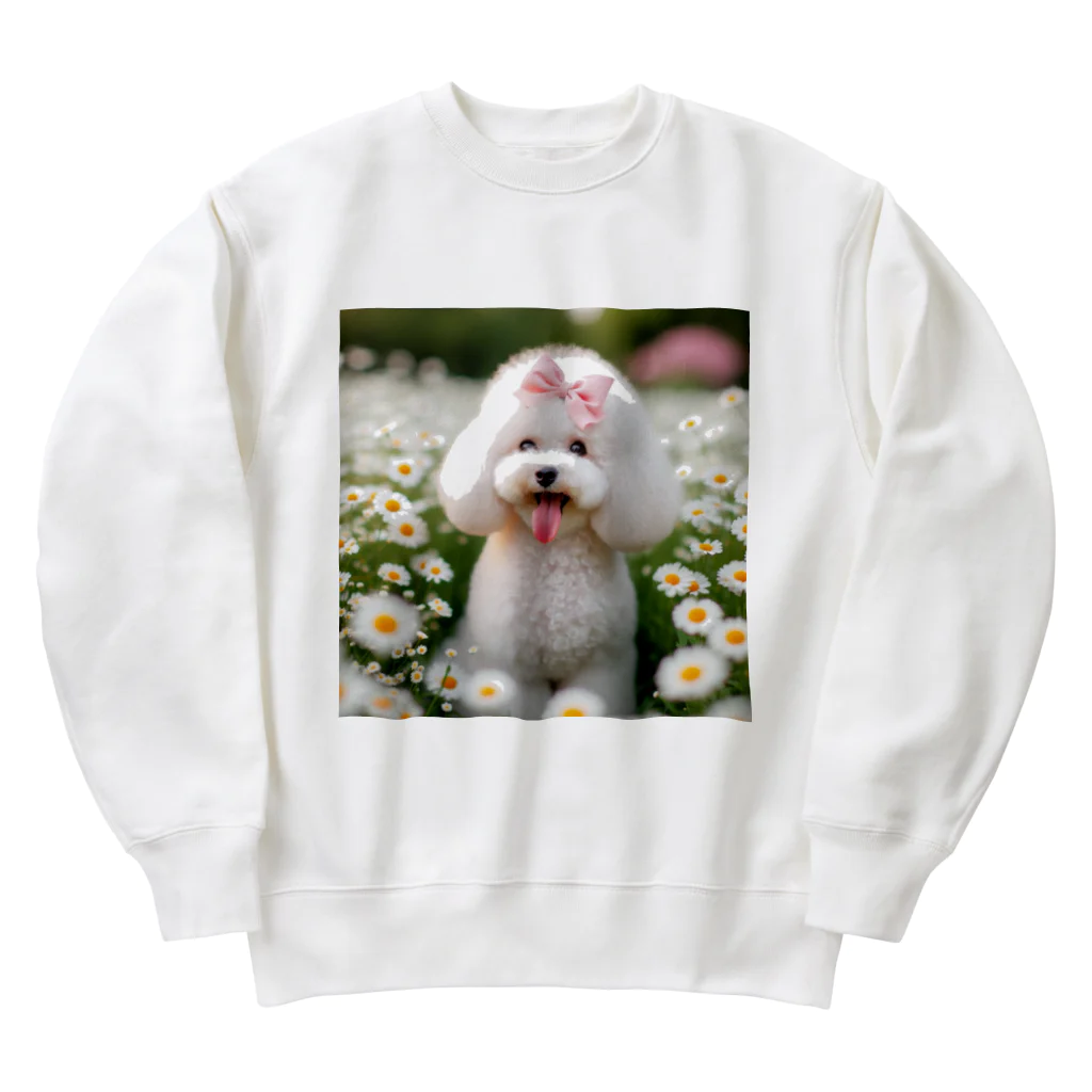 HOSINOKOのプードルのラブちゃん Heavyweight Crew Neck Sweatshirt