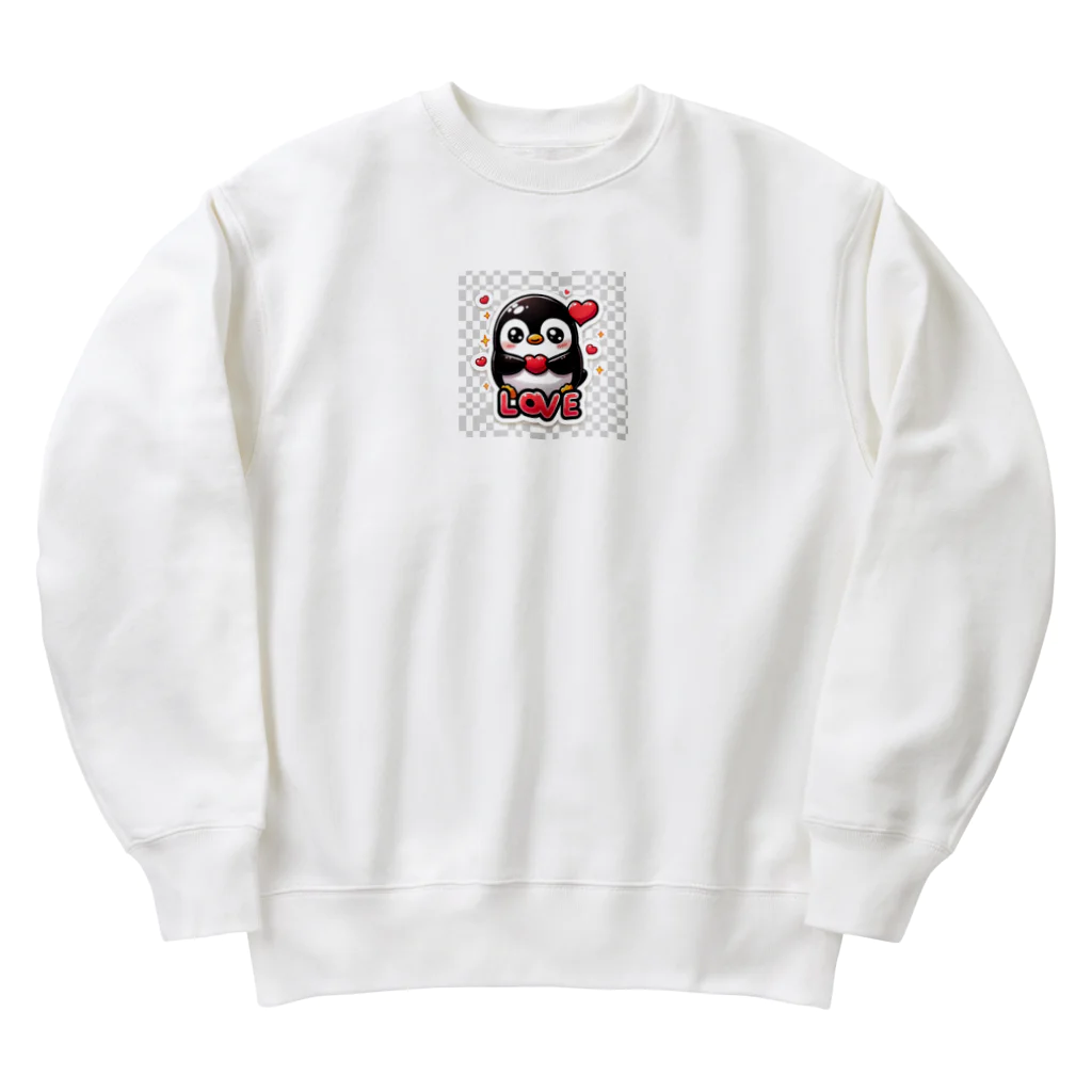 まんじゅ王国のペンギンのかわいらしさ全開！ Heavyweight Crew Neck Sweatshirt