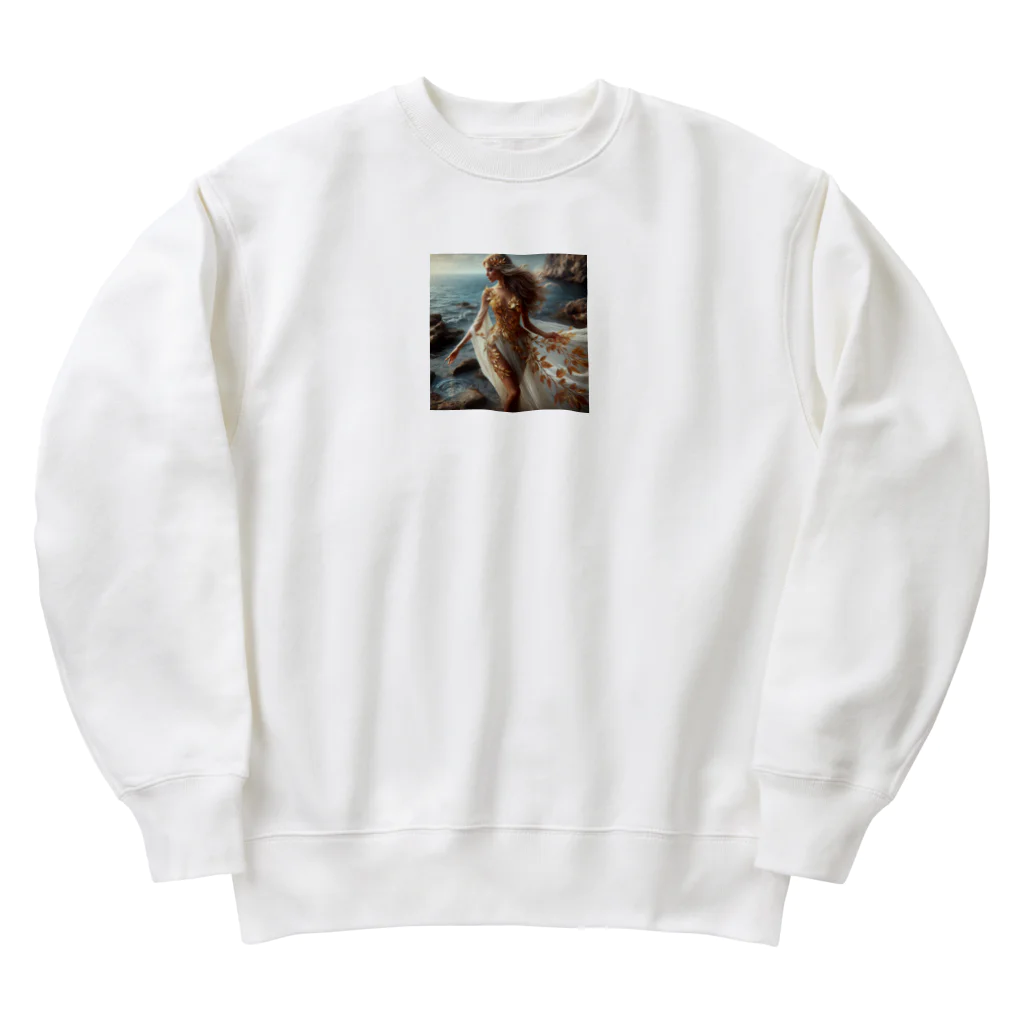 namidamakiの夏の海辺と女神 Heavyweight Crew Neck Sweatshirt