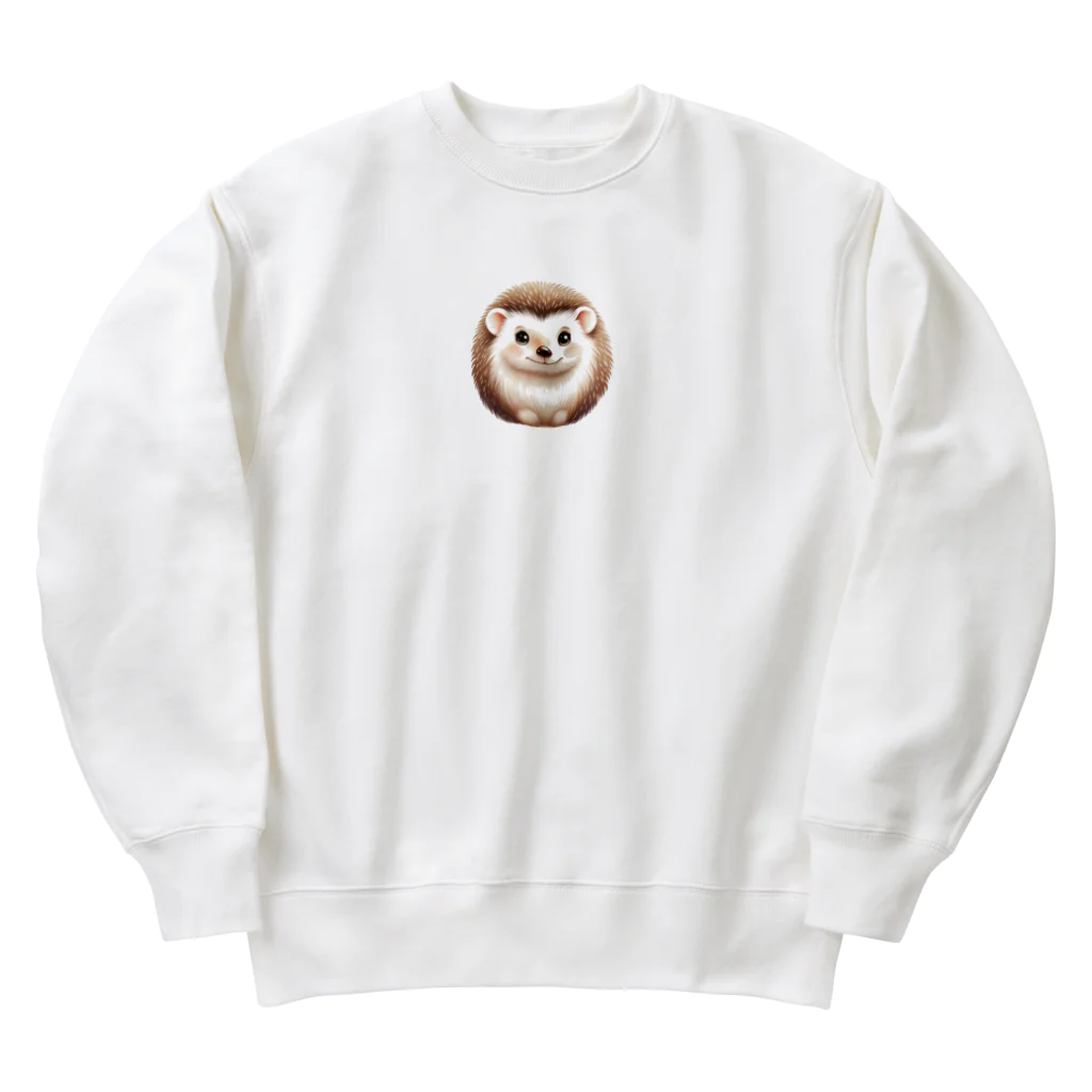 しんすけのお母さんハリネズミ Heavyweight Crew Neck Sweatshirt