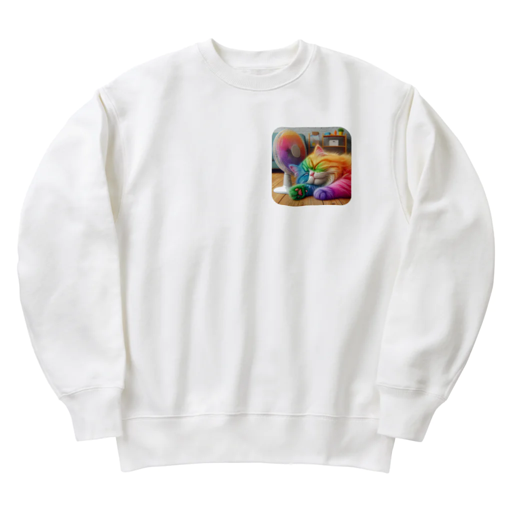 ニャーちゃんショップの眠りネコ Heavyweight Crew Neck Sweatshirt