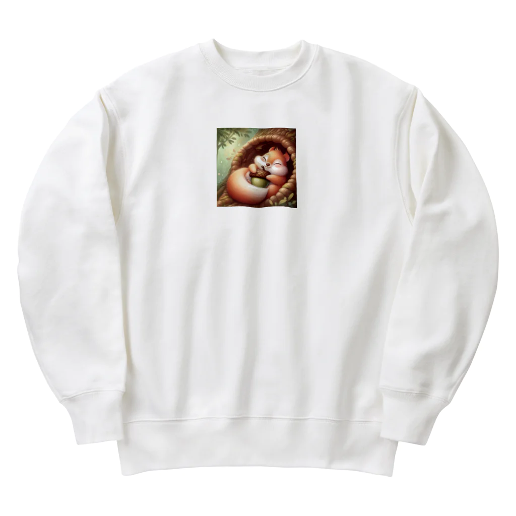 Yama_49のくつろぎリス Heavyweight Crew Neck Sweatshirt