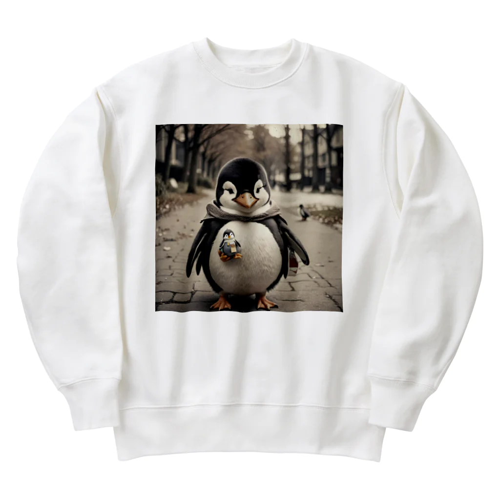 Mt_hatakeのお出かけペンギン Heavyweight Crew Neck Sweatshirt