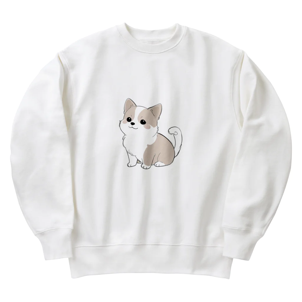 ganeshaのかわいい犬のバックグラウン Heavyweight Crew Neck Sweatshirt