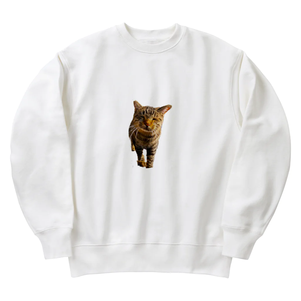 猫島のじかんのごめ～んにゃさい Heavyweight Crew Neck Sweatshirt