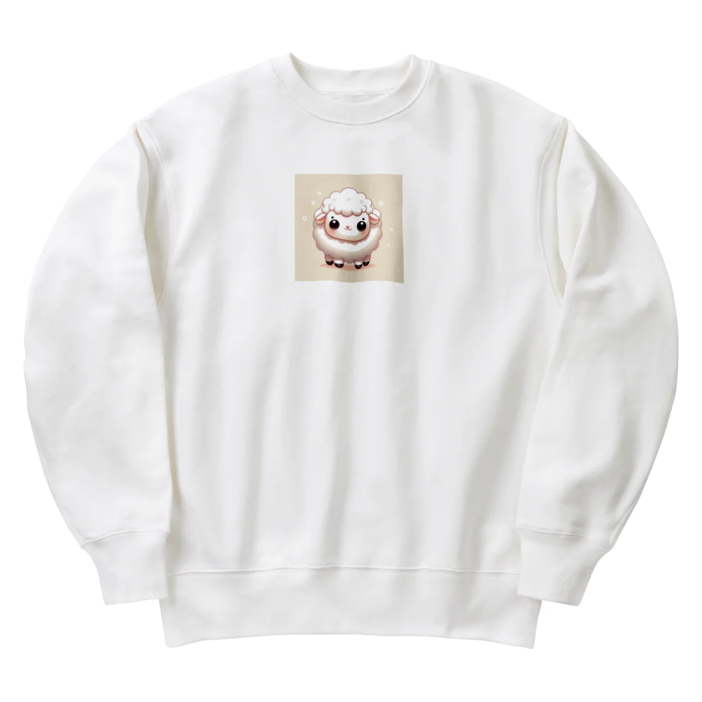 もふもふしたいの干支の羊ちゃん01 Heavyweight Crew Neck Sweatshirt